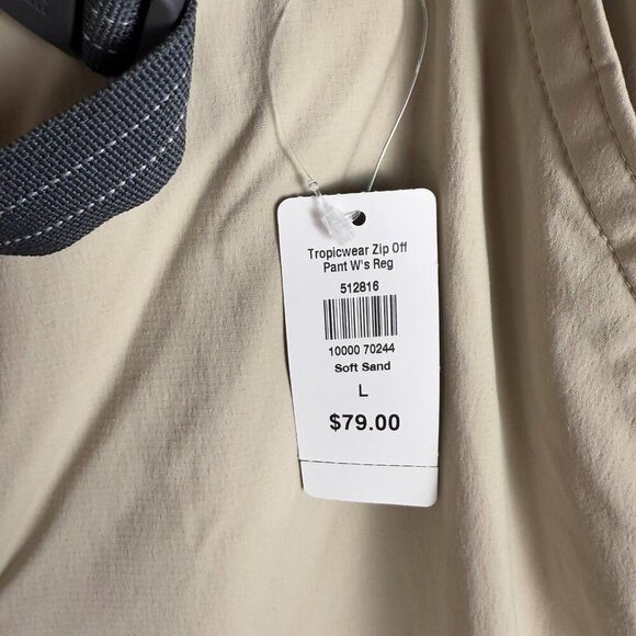 NWT L.L. Bean Tropicwear Cargo Zip Off Pant Size Large - Picture 2 of 4